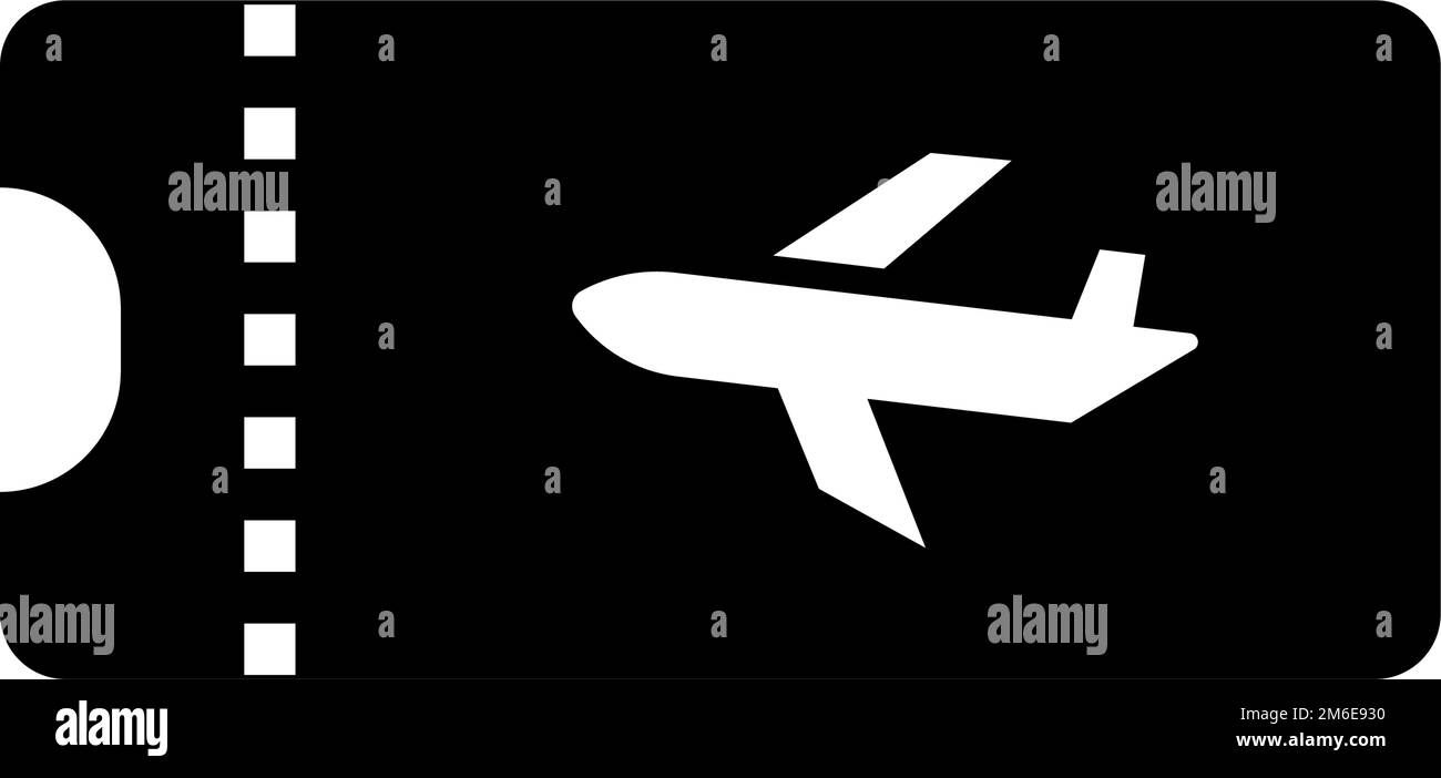 Icône de carte d'embarquement. Billet d'avion. Vecteur modifiable. Illustration de Vecteur