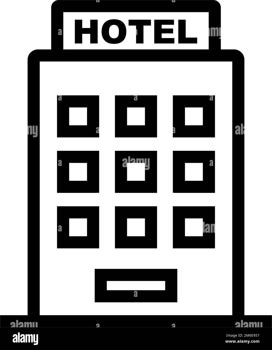 Icône hôtel. Icône Hébergement. Vecteur modifiable. Illustration de Vecteur