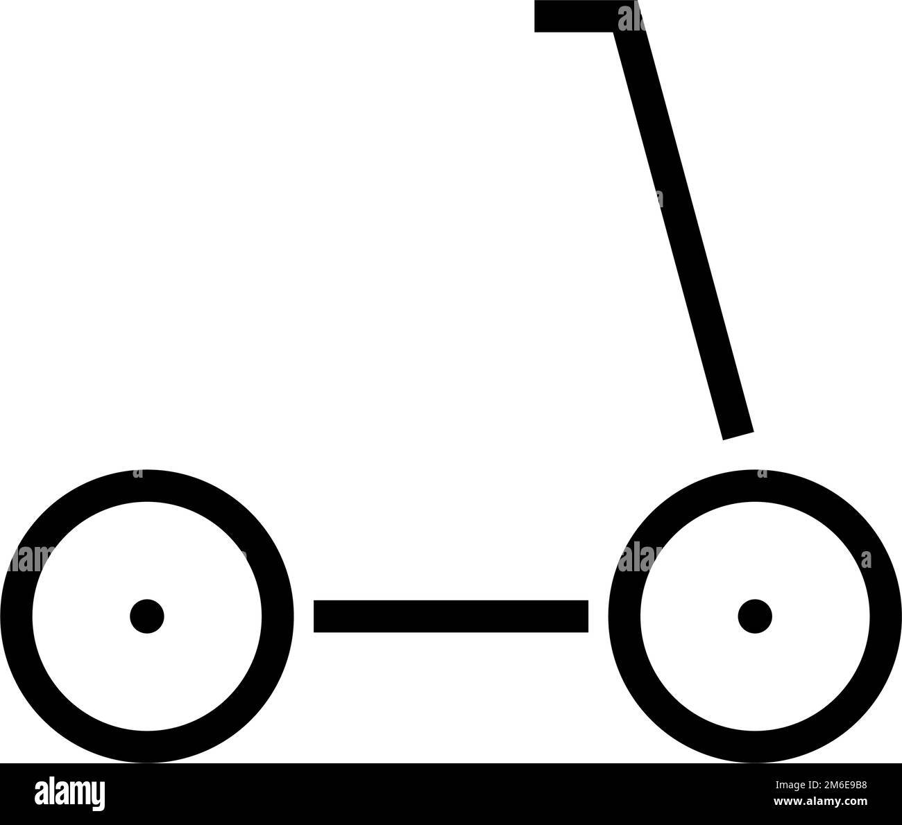 Simple kickboard. Scooter électrique. Kick scooter. Vecteur modifiable. Illustration de Vecteur