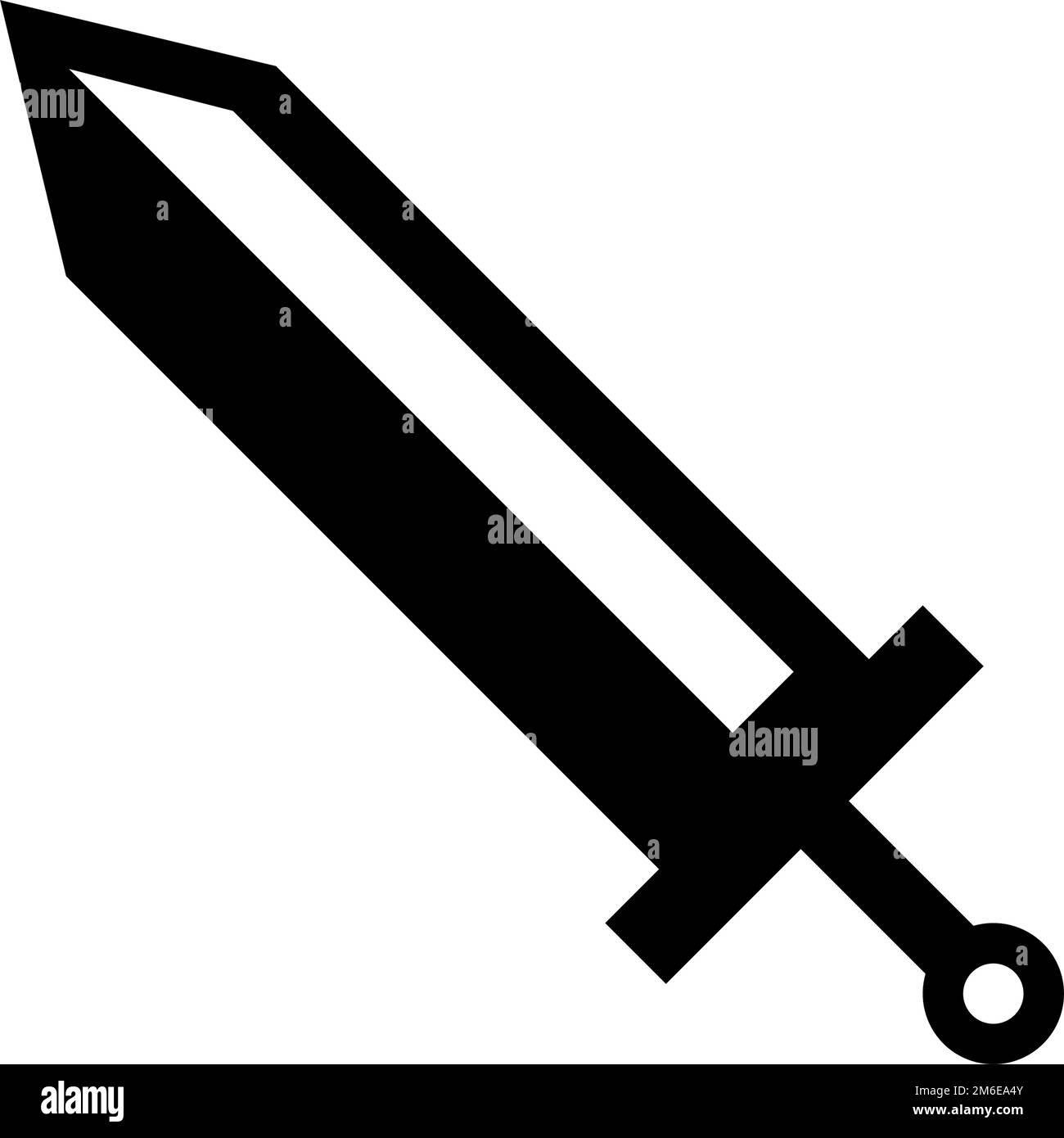 Icône épée. Lame. Arme. Article de jeu. Vecteur modifiable. Illustration de Vecteur