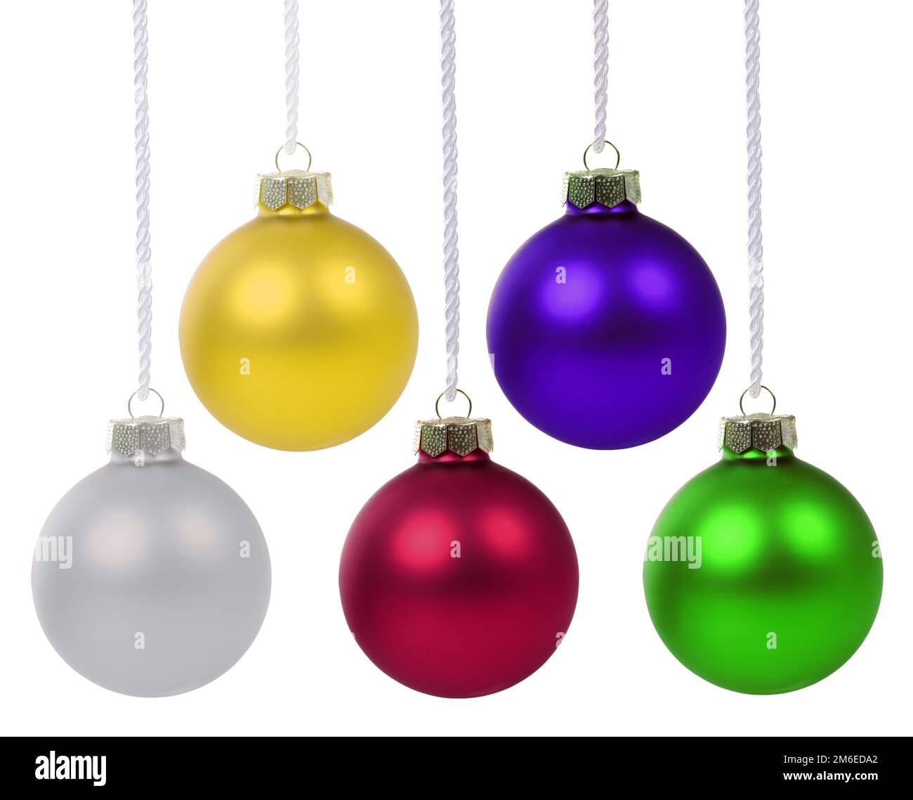 Weihnachtskugeln Weihnacht Kugeln Farben Dekoration Freisteller freigestellt isoliert Banque D'Images