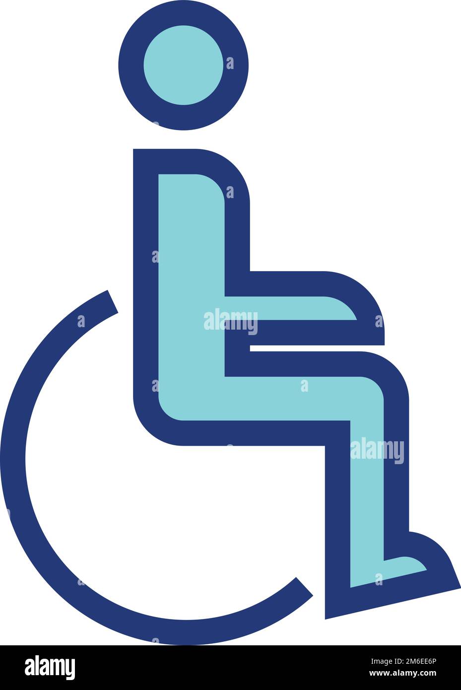 Icône de fauteuil roulant. Personne handicapée. Symbole du patient Illustration de Vecteur