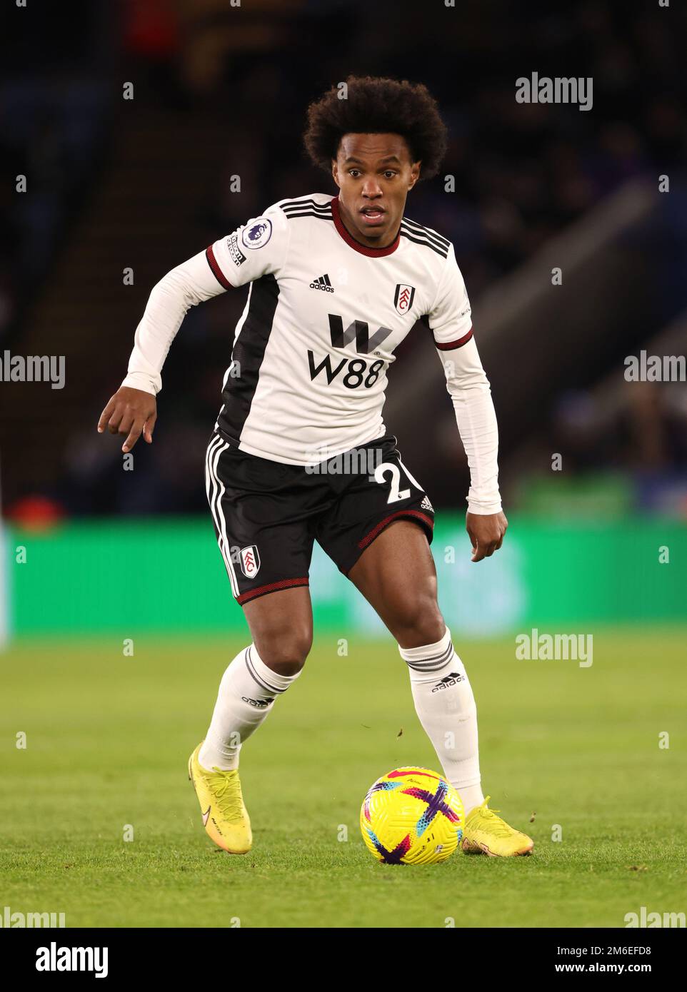 Leicester, Royaume-Uni. 03rd janvier 2023. Willian (F) au match de Leicester City contre Fulham EPL Premier League, au King Power Stadium, Leicester, royaume-uni sur 3 janvier 2023. Crédit : Paul Marriott/Alay Live News Banque D'Images