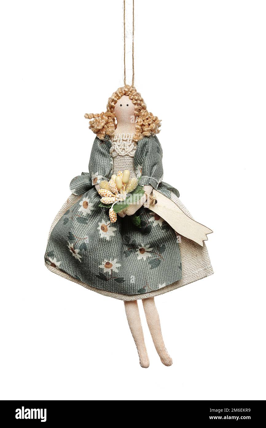 Gadget à cordes à accrocher avec diverses figures. Cadeau de Noël, Pâques, Saint-Valentin, vacances, hiver, été, printemps, anniversaire Banque D'Images