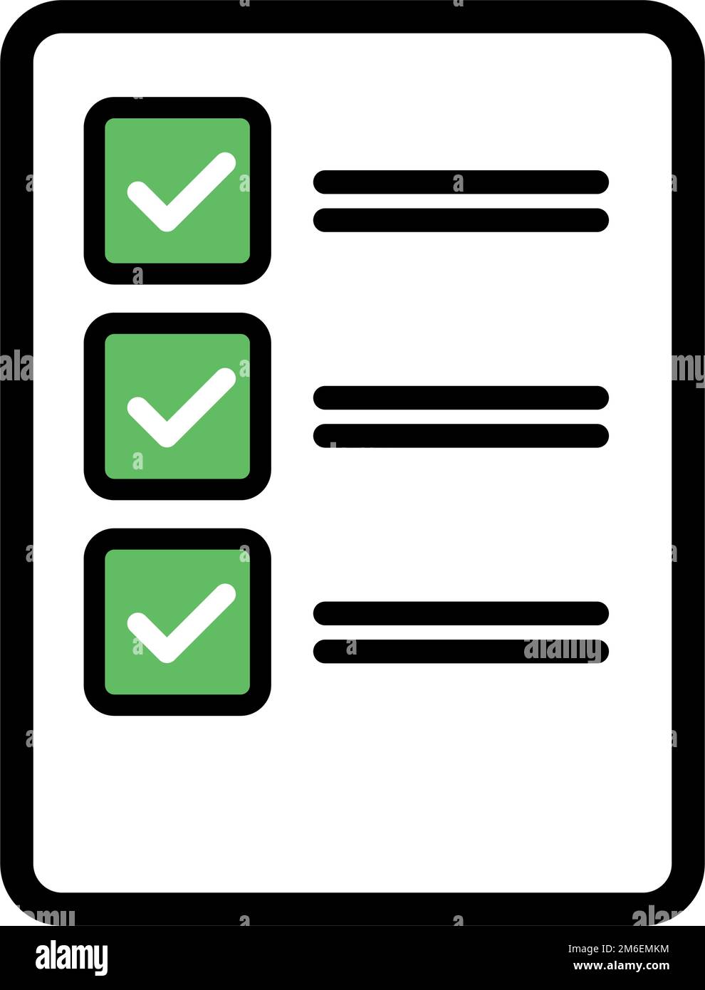 Icône liste de contrôle. Liste des tâches. Mémo. Vecteur modifiable. Illustration de Vecteur