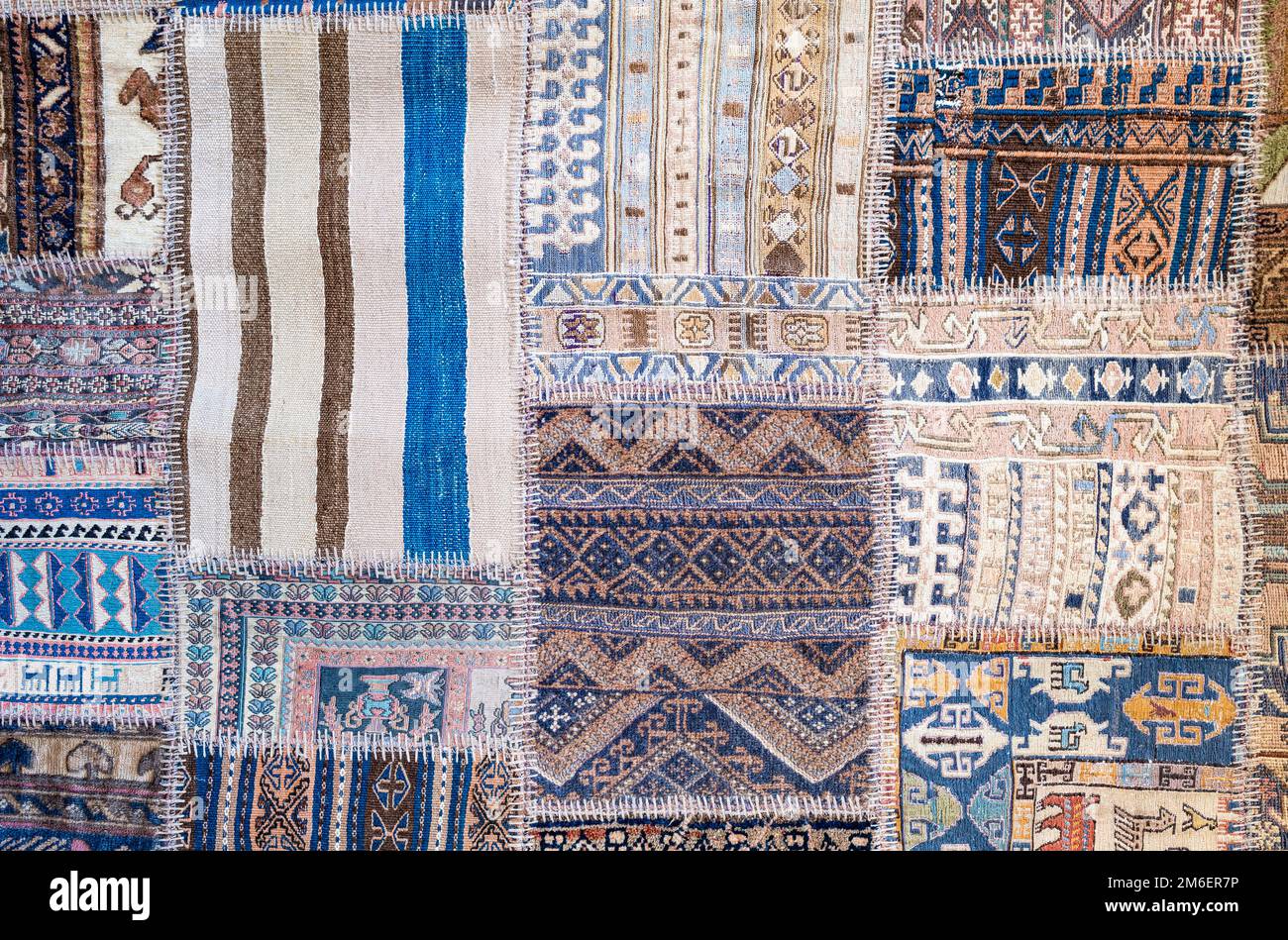 Arrière-plan de tapis anciens faits main de kilim turc Banque D'Images