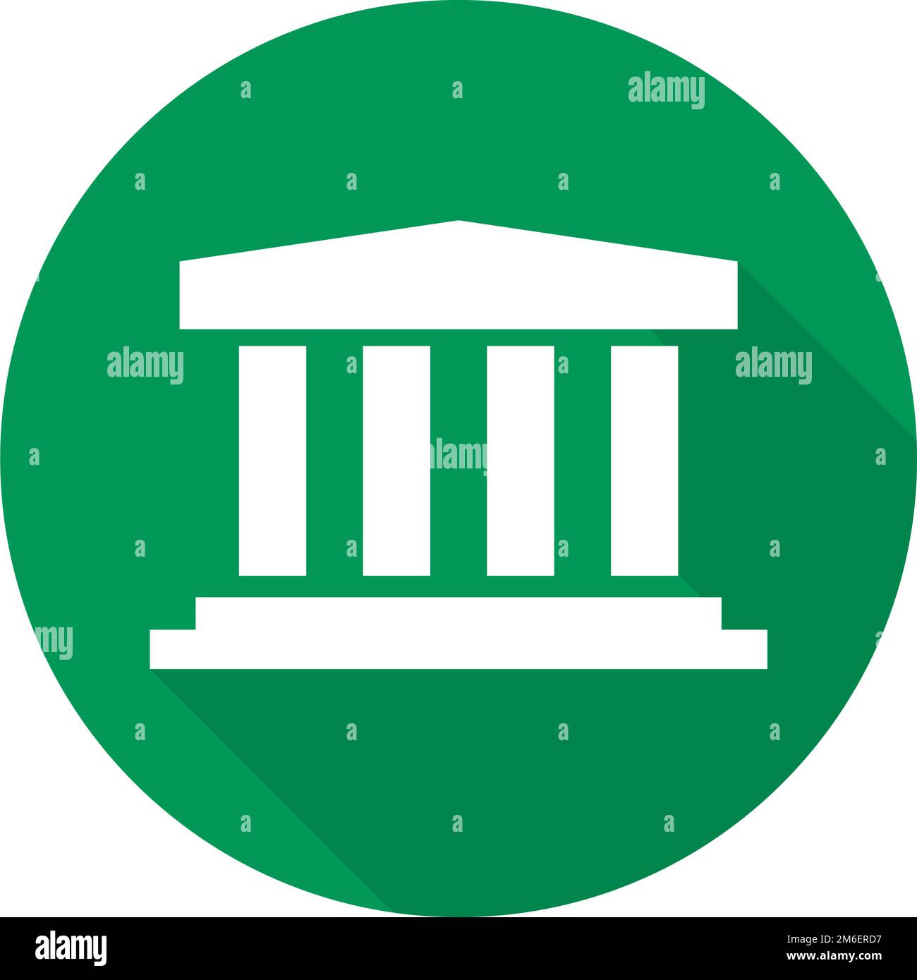 Icône de temple rond et ombre. Vecteur modifiable. Illustration de Vecteur