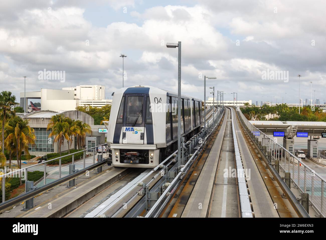 Mia People Mover Flughafen aéroport de Miami en Floride Banque D'Images