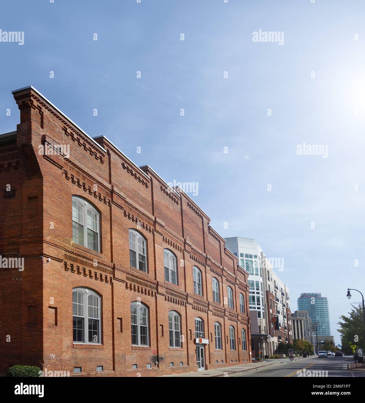 Durham NC bâtiments d'appartements d'entrepôt de tabac Banque D'Images