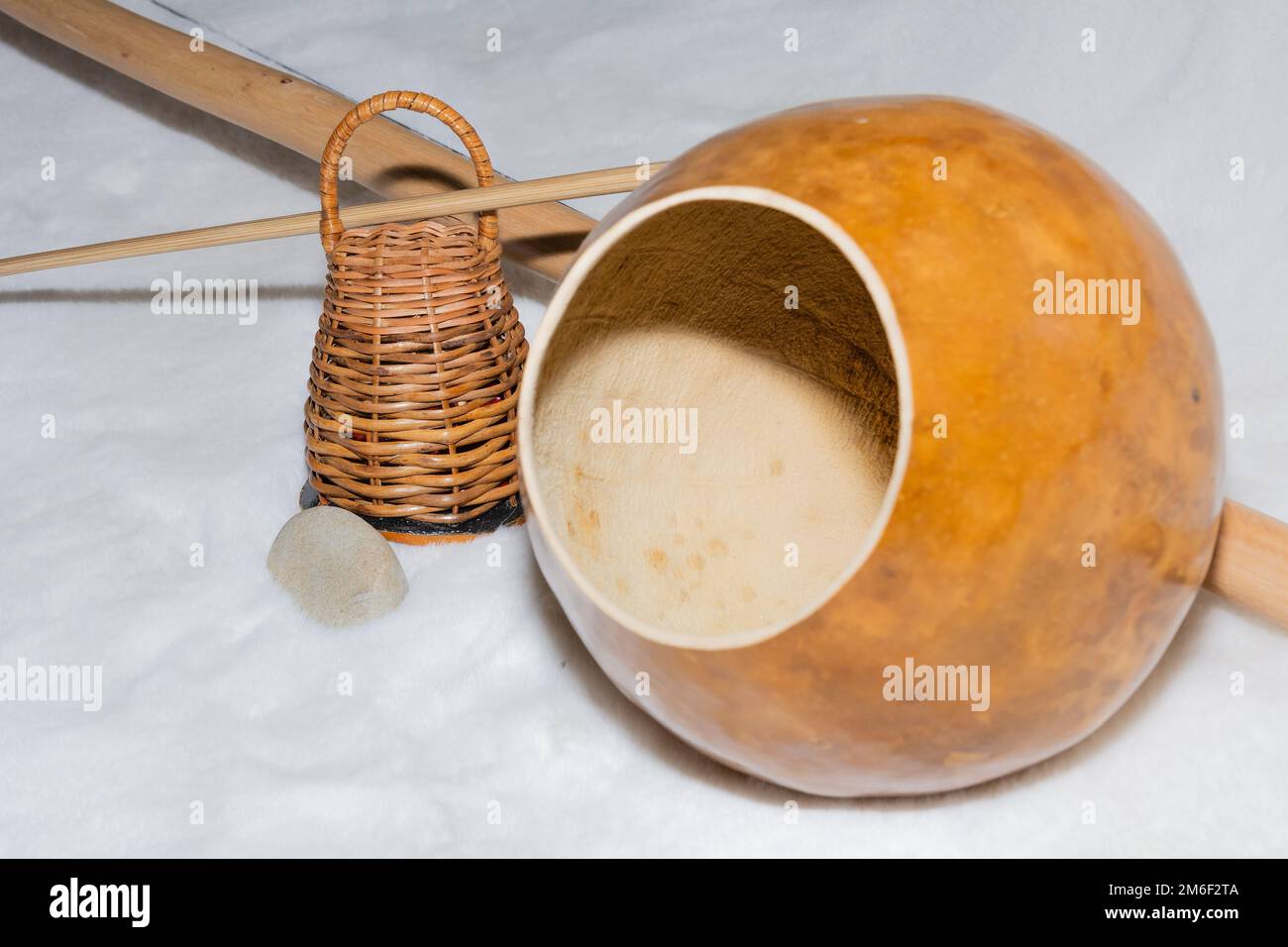 Berimbau - instrument de musique traditionnel utilisé en capoeira Banque D'Images