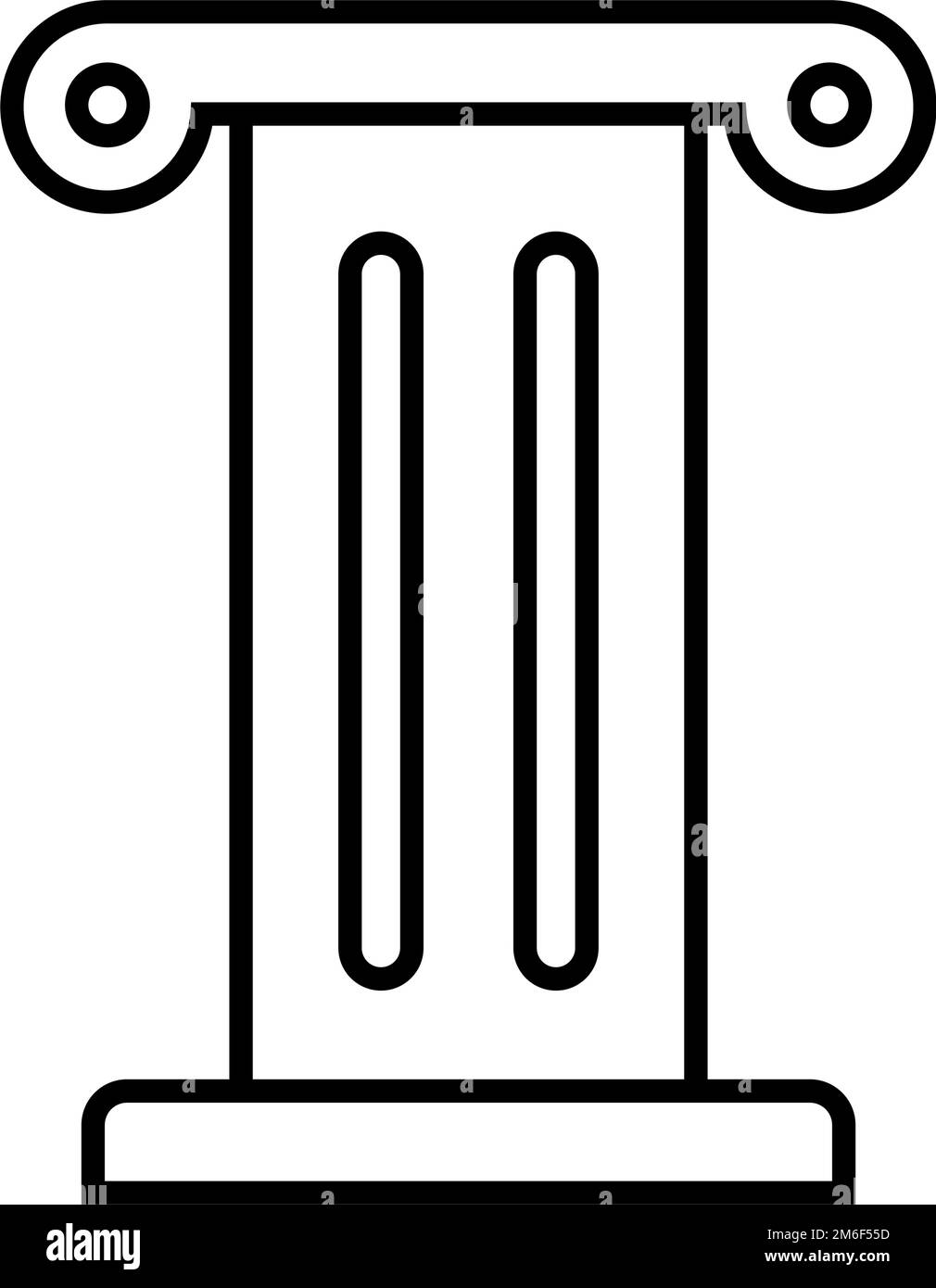 Icône pilier d'un temple grec. Vecteur modifiable. Illustration de Vecteur