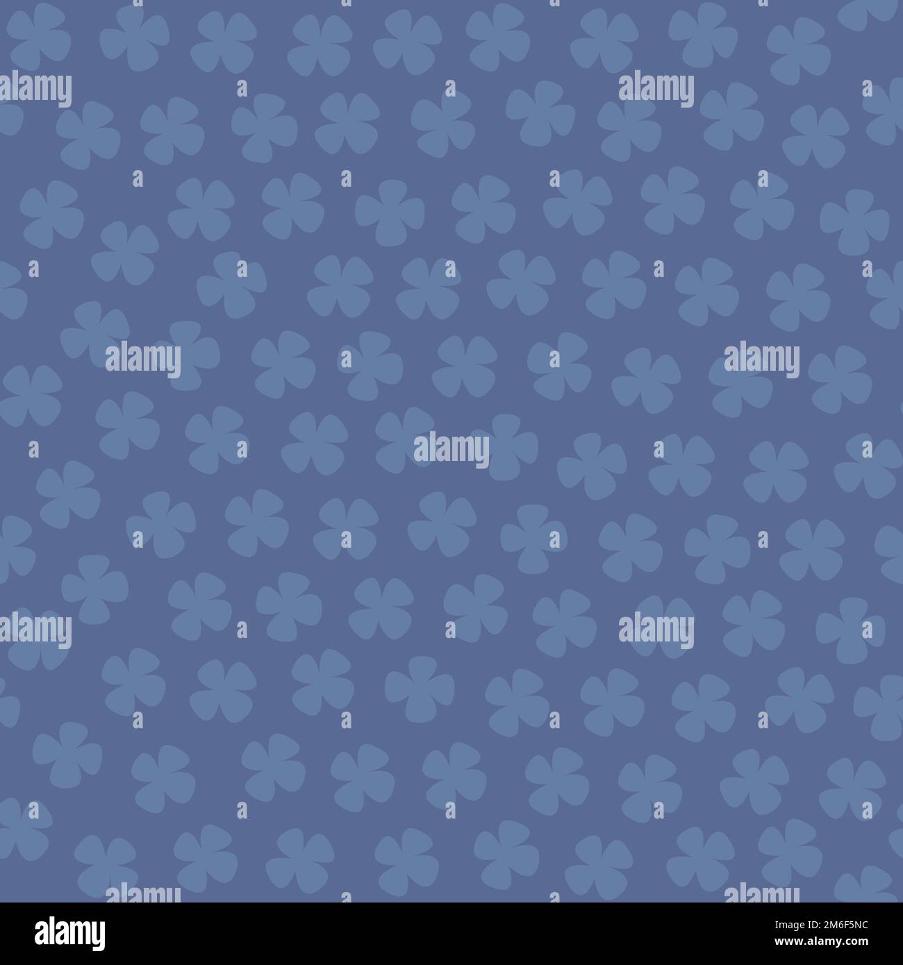 Fond floral monochrome. Motif sans couture bleu avec petites fleurs isolées. Décor raster élégant. Idéal pour l'imprimé vêtements. Banque D'Images