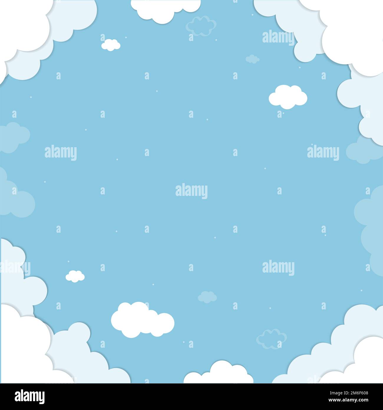 Ciel bleu avec nuages vecteur d'arrière-plan à motifs Illustration de Vecteur