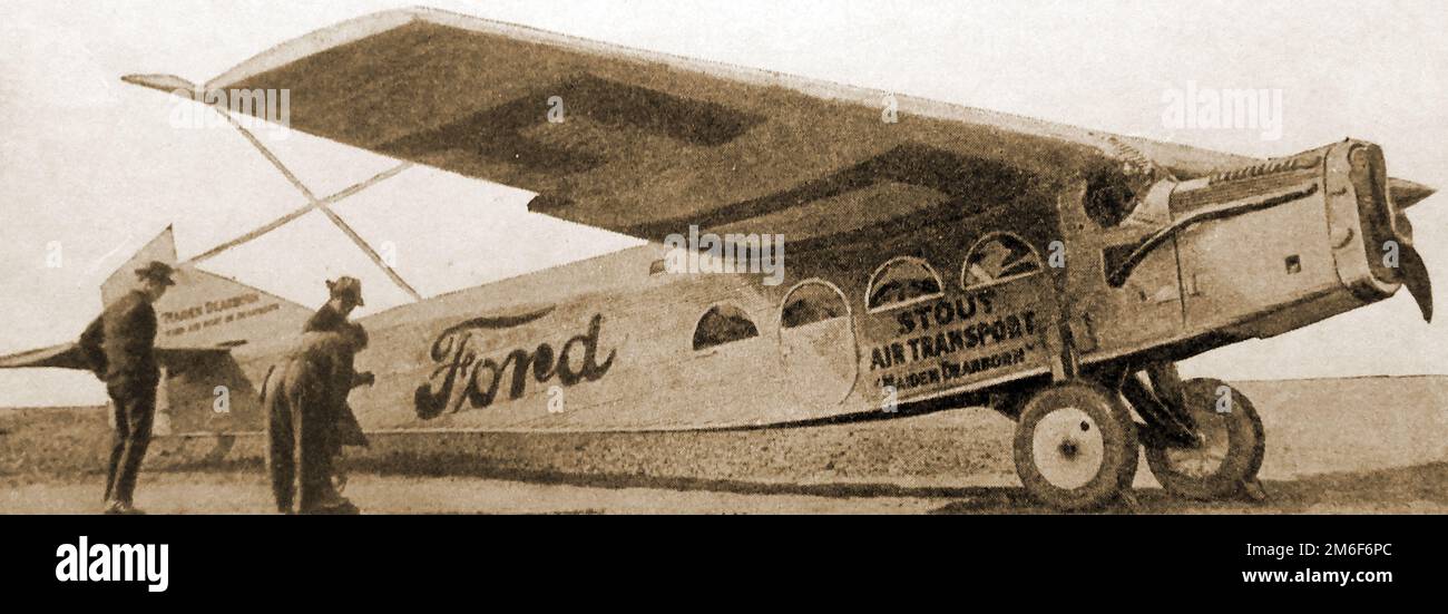 Image des années 1930 d'un avion de transport aérien Stout construit par Henry Ford, constructeur automobile. Banque D'Images