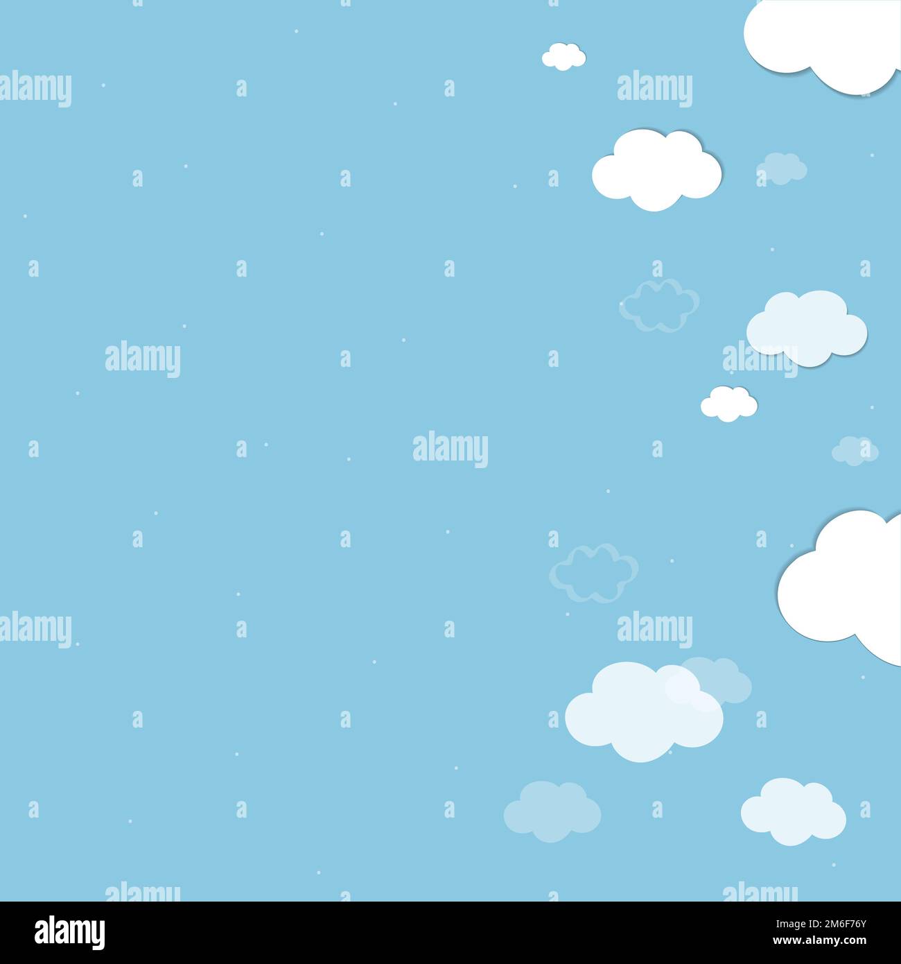 Ciel bleu avec nuages vecteur d'arrière-plan à motifs Illustration de Vecteur