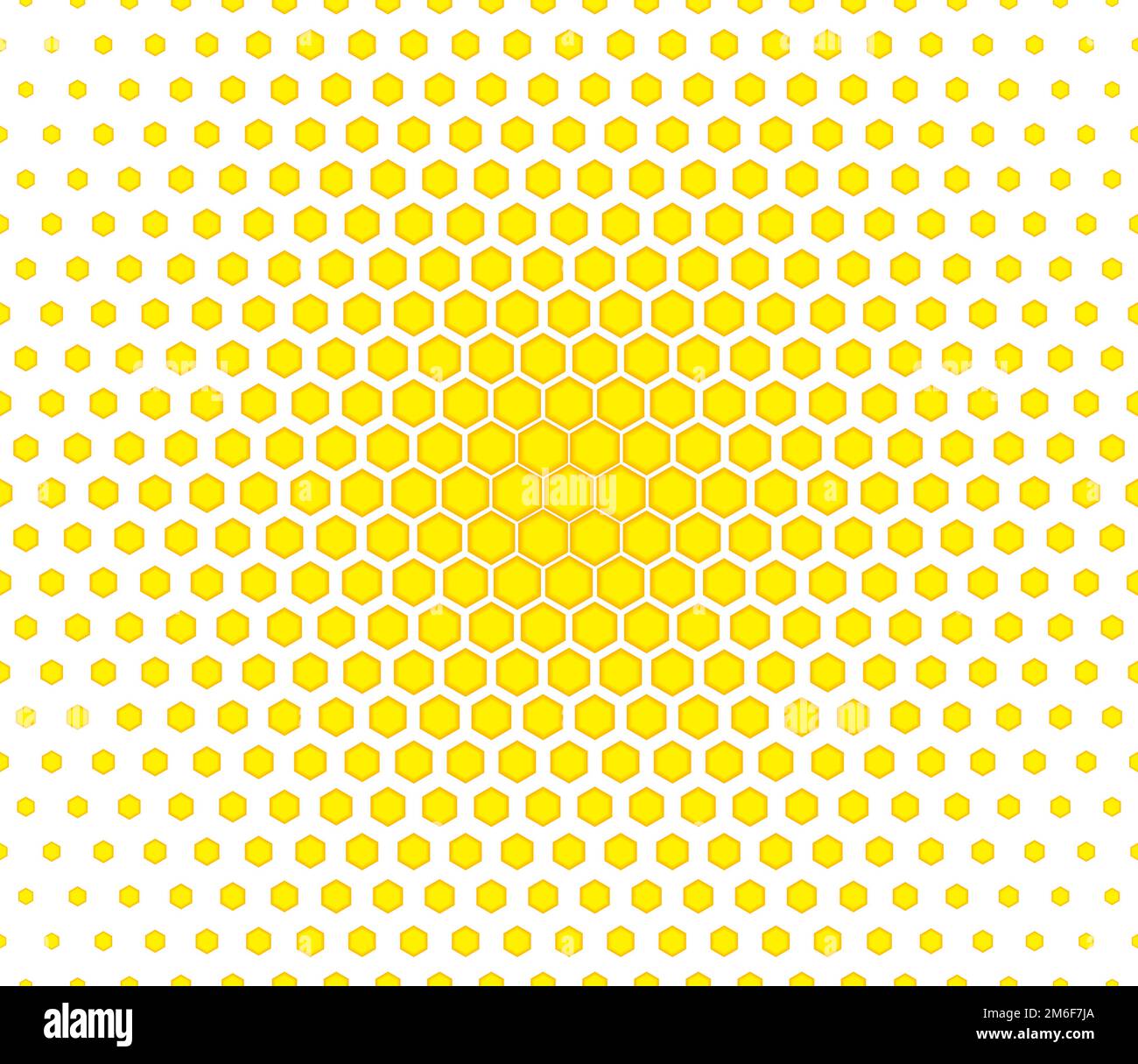 Motif géométrique hexagonal sans couture jaune. Illustration vectorielle Illustration de Vecteur