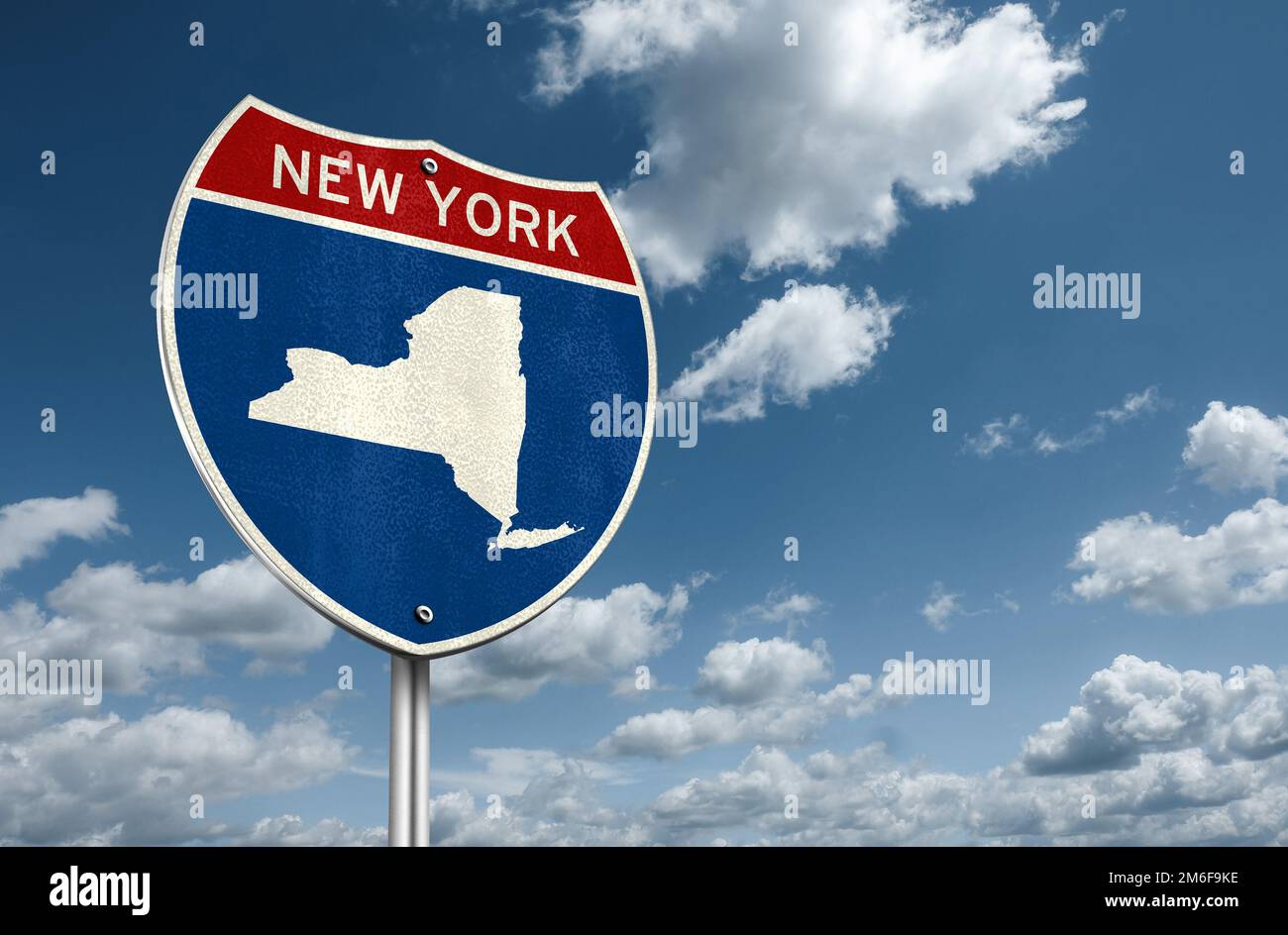 Illustration du panneau routier de New York Banque D'Images