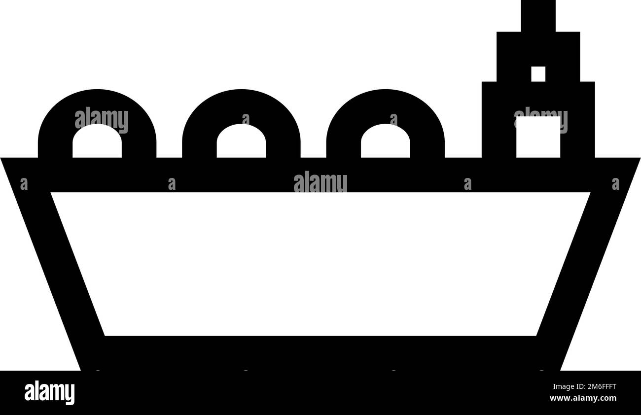 Icône de navire GNL simple. Vecteur modifiable. Illustration de Vecteur