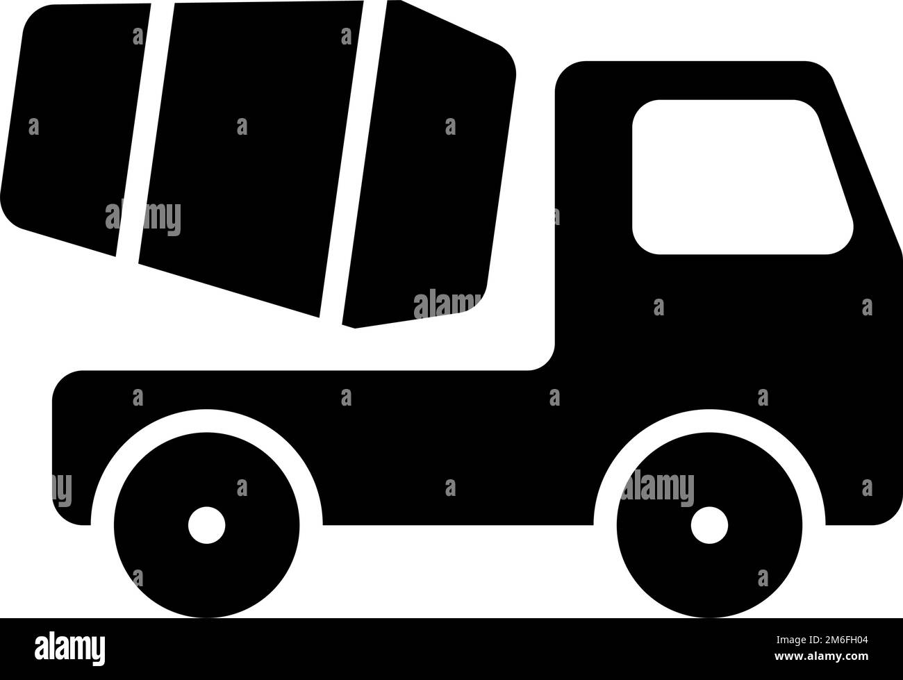 Icône de silhouette de voiture de mélangeur. Vecteur modifiable. Illustration de Vecteur