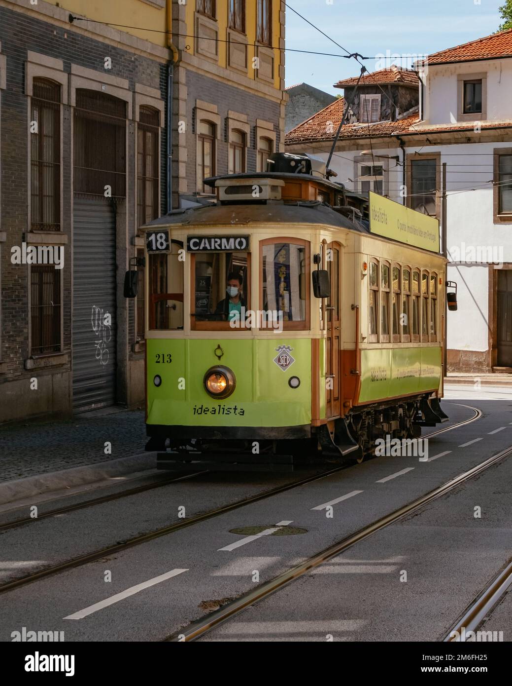 Magnifique tramway ancien à Porto, Portugal Banque D'Images
