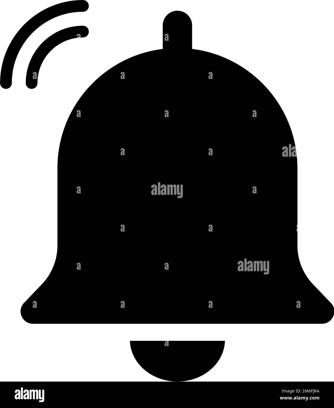 Icône de rappel de silhouette. Icône de sonnerie de notification. Vecteur modifiable. Illustration de Vecteur