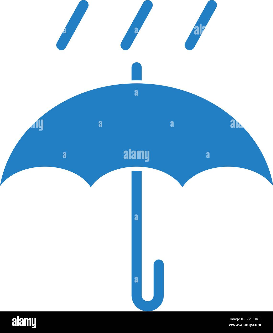 Icône parapluie et pluie. Jour de pluie. Météo. Vecteur modifiable. Illustration de Vecteur