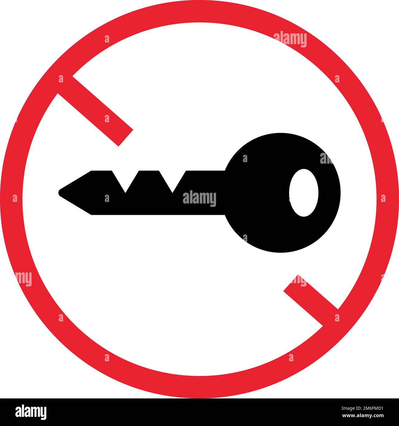 Icône clé interdite. Sécurité. Vecteur modifiable. Illustration de Vecteur