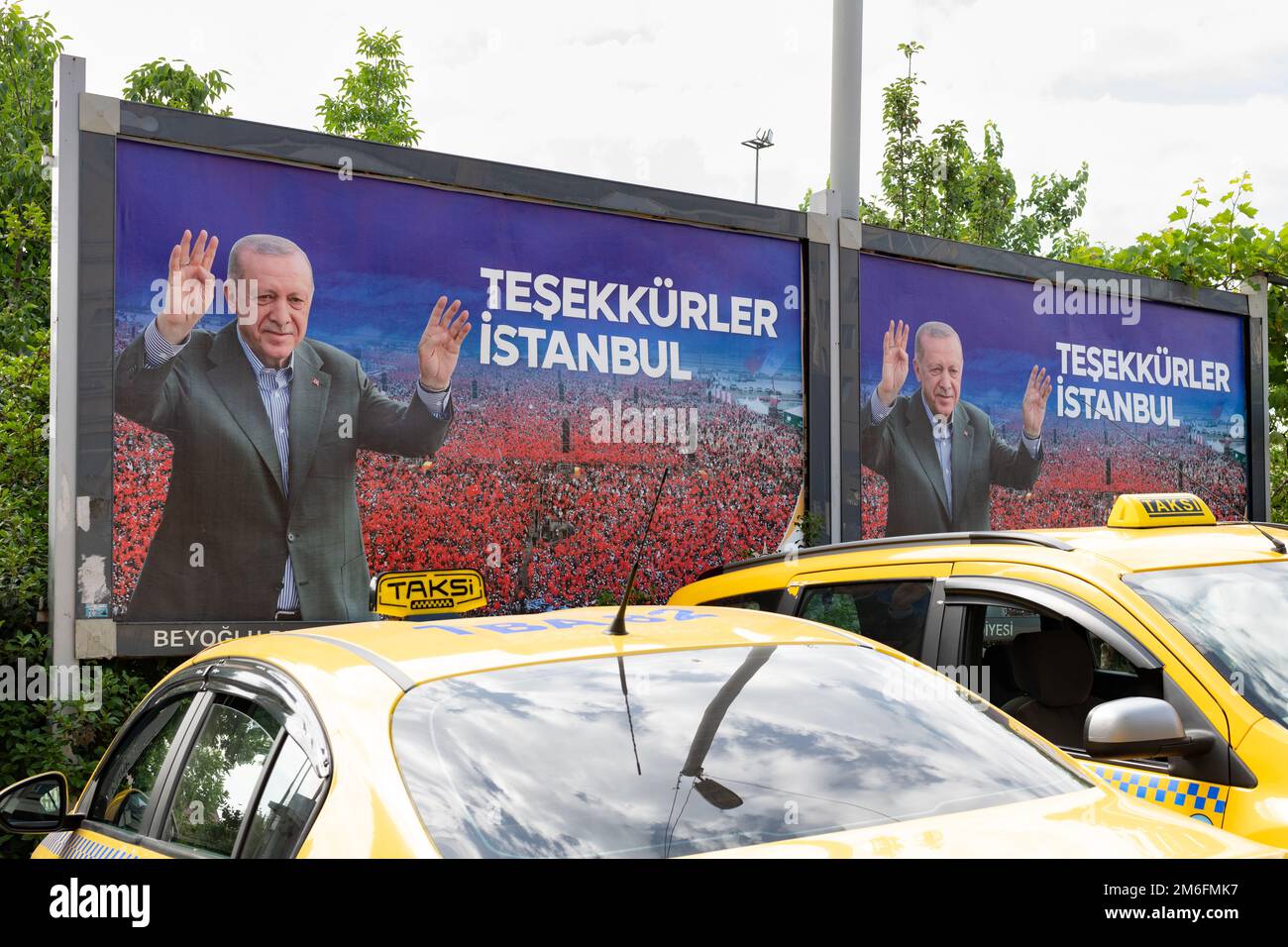Panneaux d'affichage Erdogan « Merci Istanbul » 2022, Istanbul, Turquie Banque D'Images