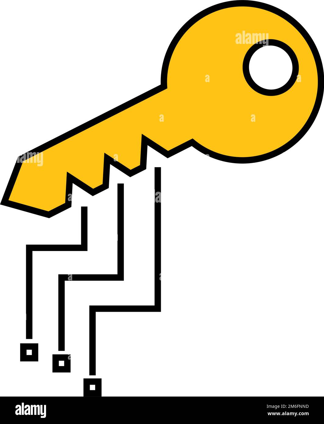 Icône de clé numérique. Symbole d'une clé électronique. Vecteur modifiable. Illustration de Vecteur
