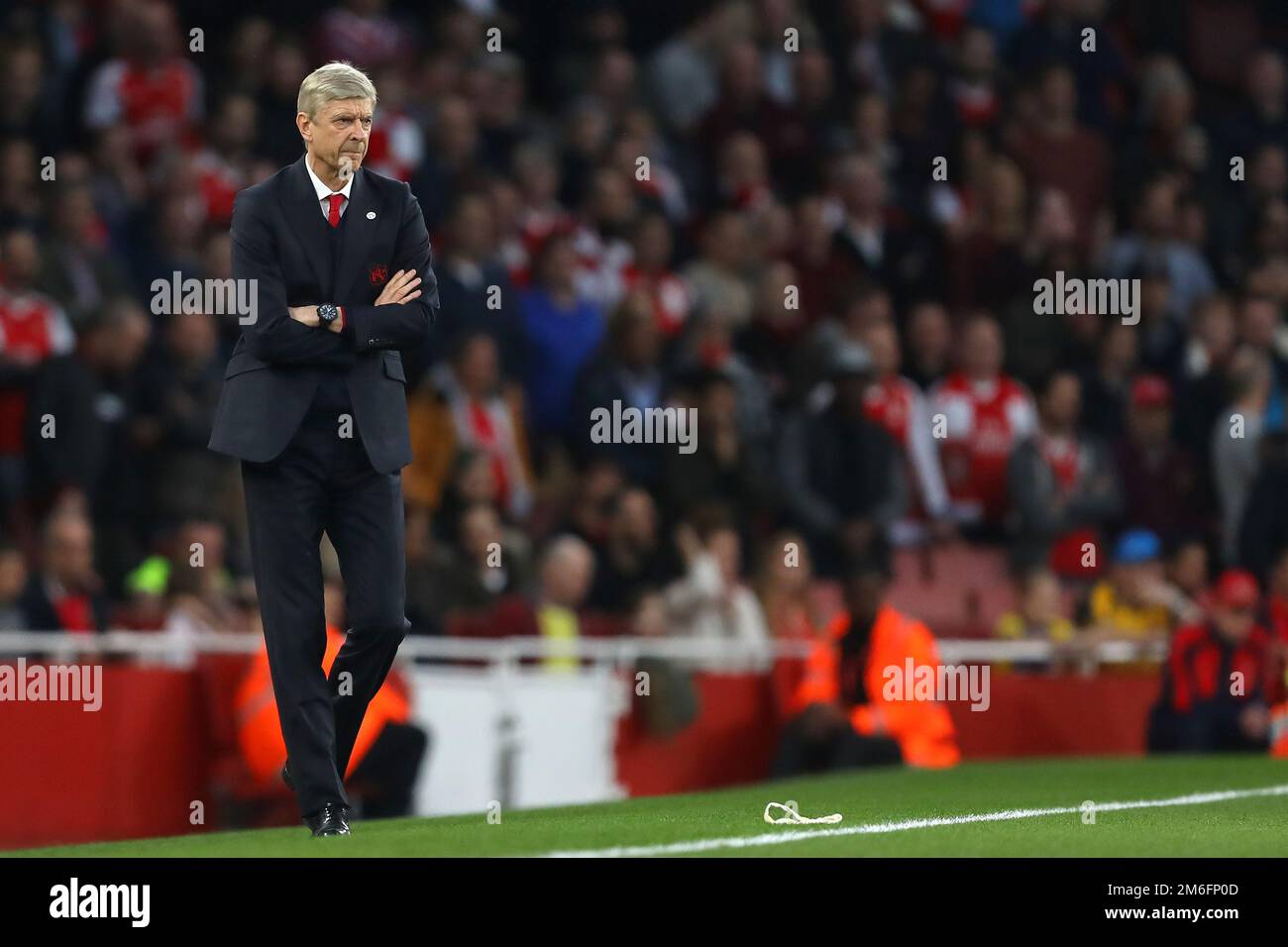 Directeur d'Arsenal, Arsene Wenger montres on - Arsenal v Lincoln City, The Emirates FA Cup Quarter-final, Emirates Stadium, Londres - 11th mars 2017. Banque D'Images