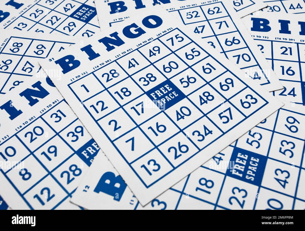 Cartes de jeu de bingo. Banque D'Images