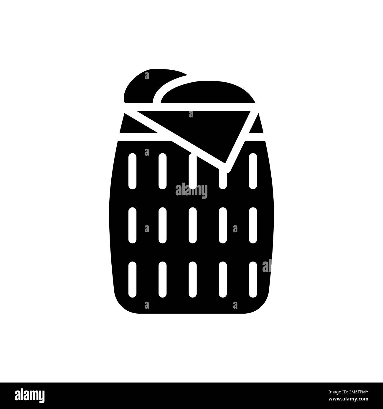 Icône de glyphe noir du panier à linge Illustration de Vecteur