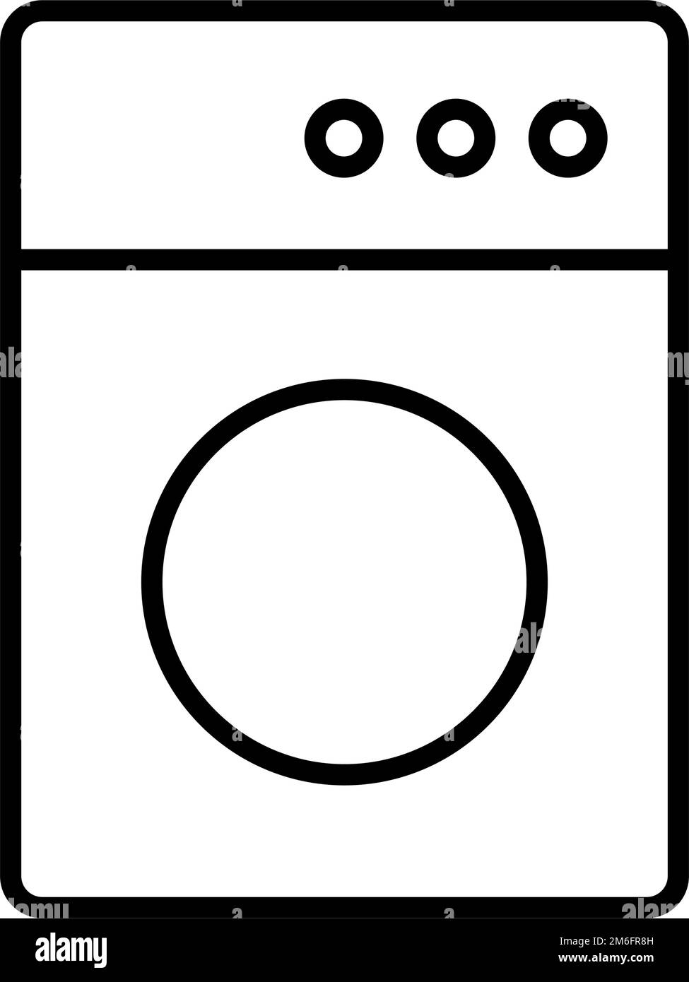 Symbole du lave-linge. Appareil. Nettoyage. Vecteur modifiable. Illustration de Vecteur