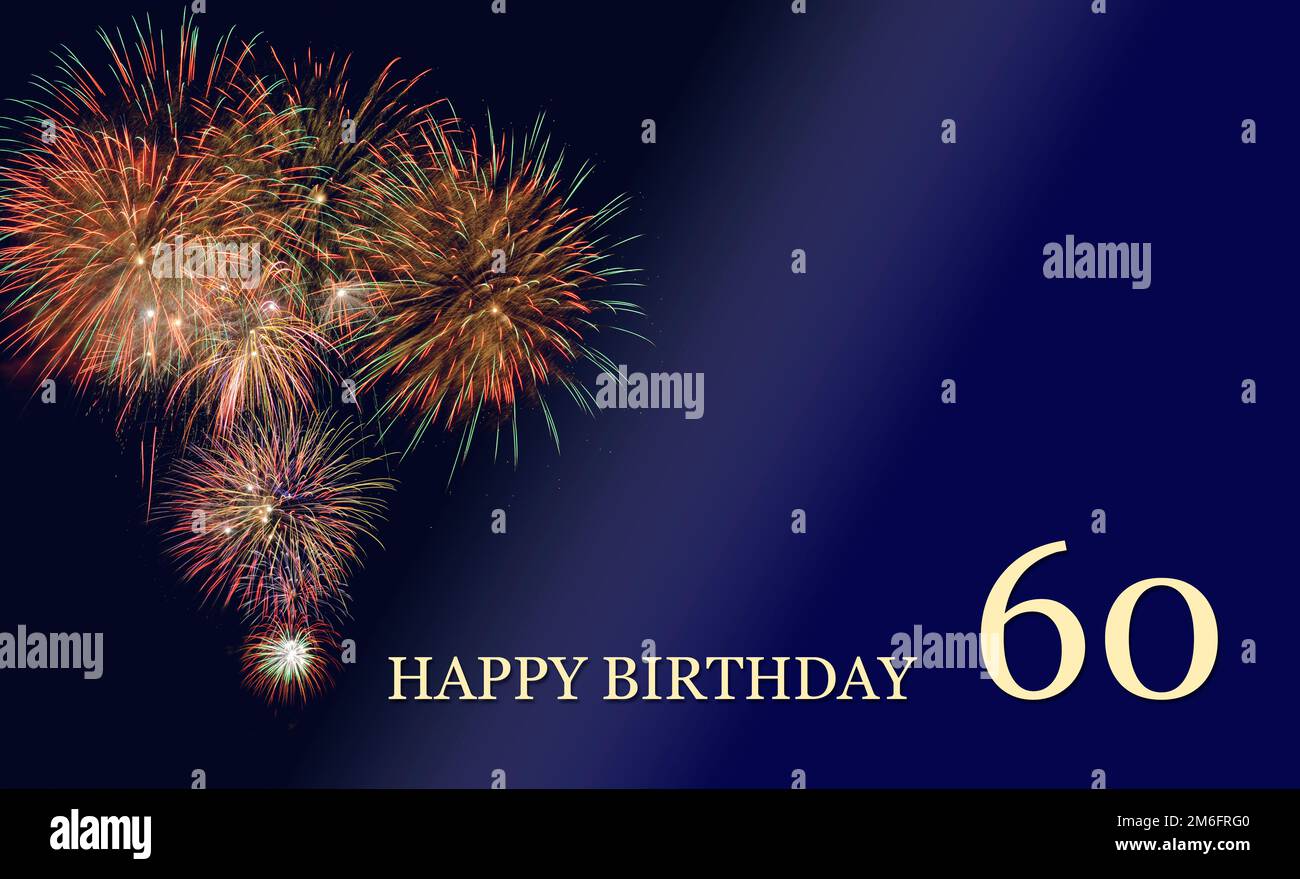 Félicitations à l'anniversaire de 60th Banque D'Images