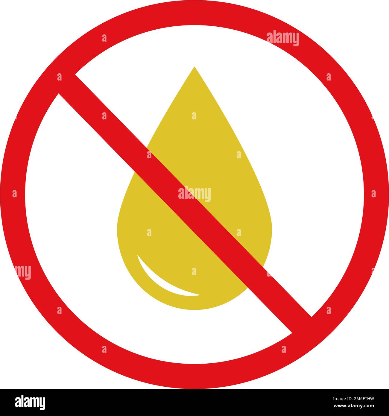 Aucun signe d'huile. Réglementation du pétrole brut et du pétrole. Vecteur modifiable. Illustration de Vecteur