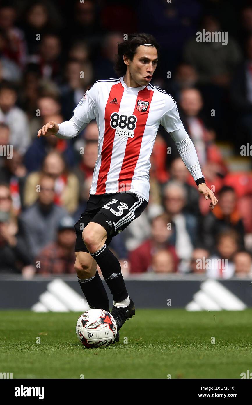 JOTA de Brentford - Brentford / Blackburn Rovers, Sky Bet Championship, Griffin Park, Londres - 7th mai 2017. Banque D'Images