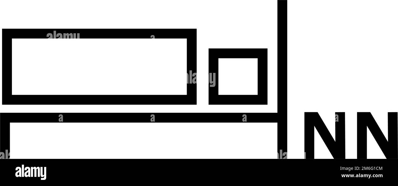Logo Bed and INN. Vecteur modifiable. Illustration de Vecteur