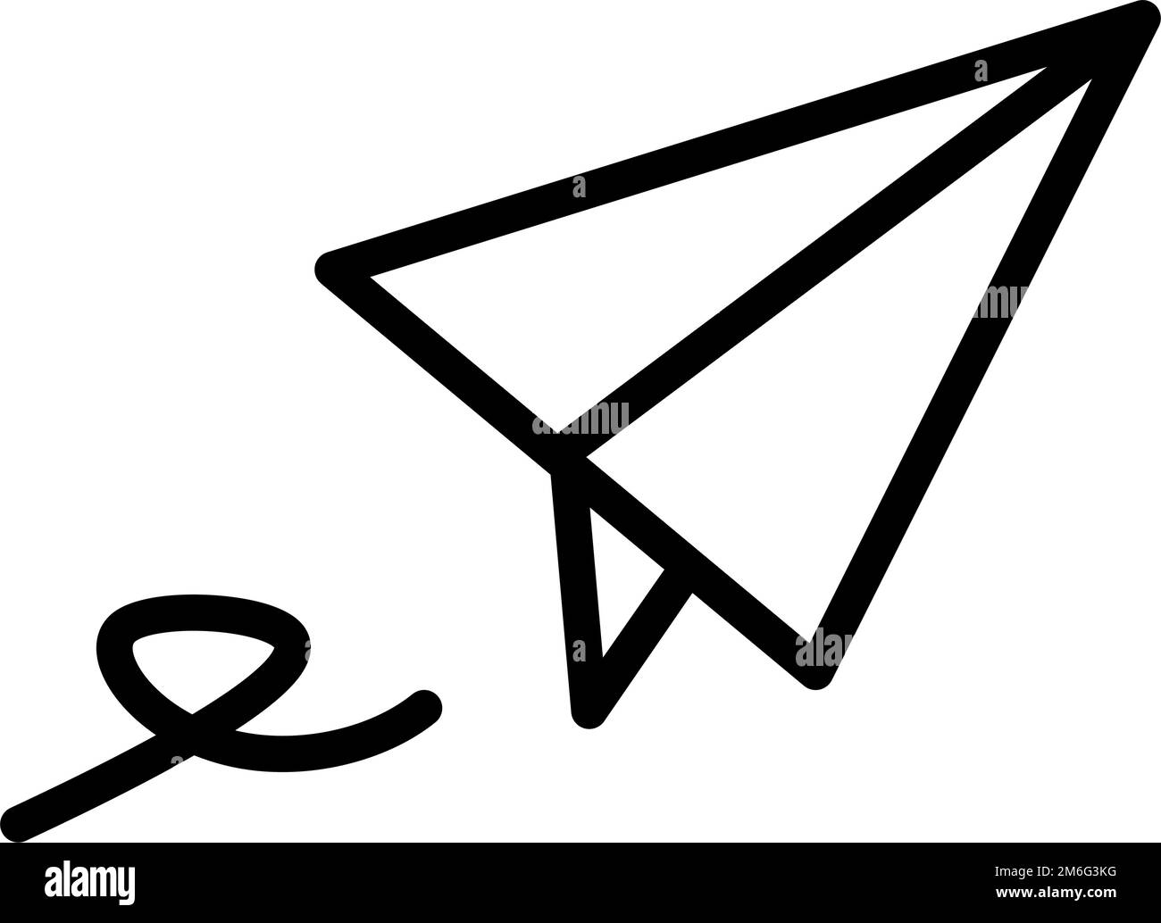 Icône avion papier lors de l'envoi de courrier. Envoi du message. Vecteur modifiable. Illustration de Vecteur