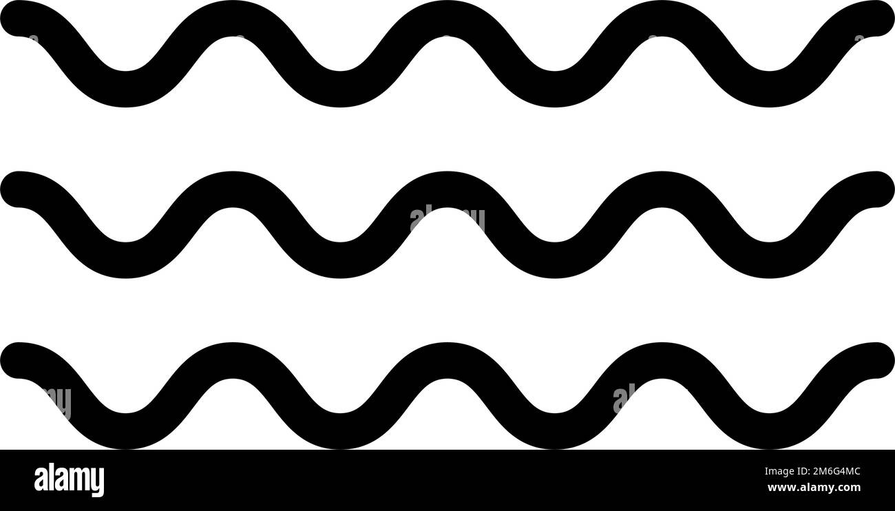 Vagues de l'océan. Icône vagues de mer. Vecteur modifiable. Illustration de Vecteur