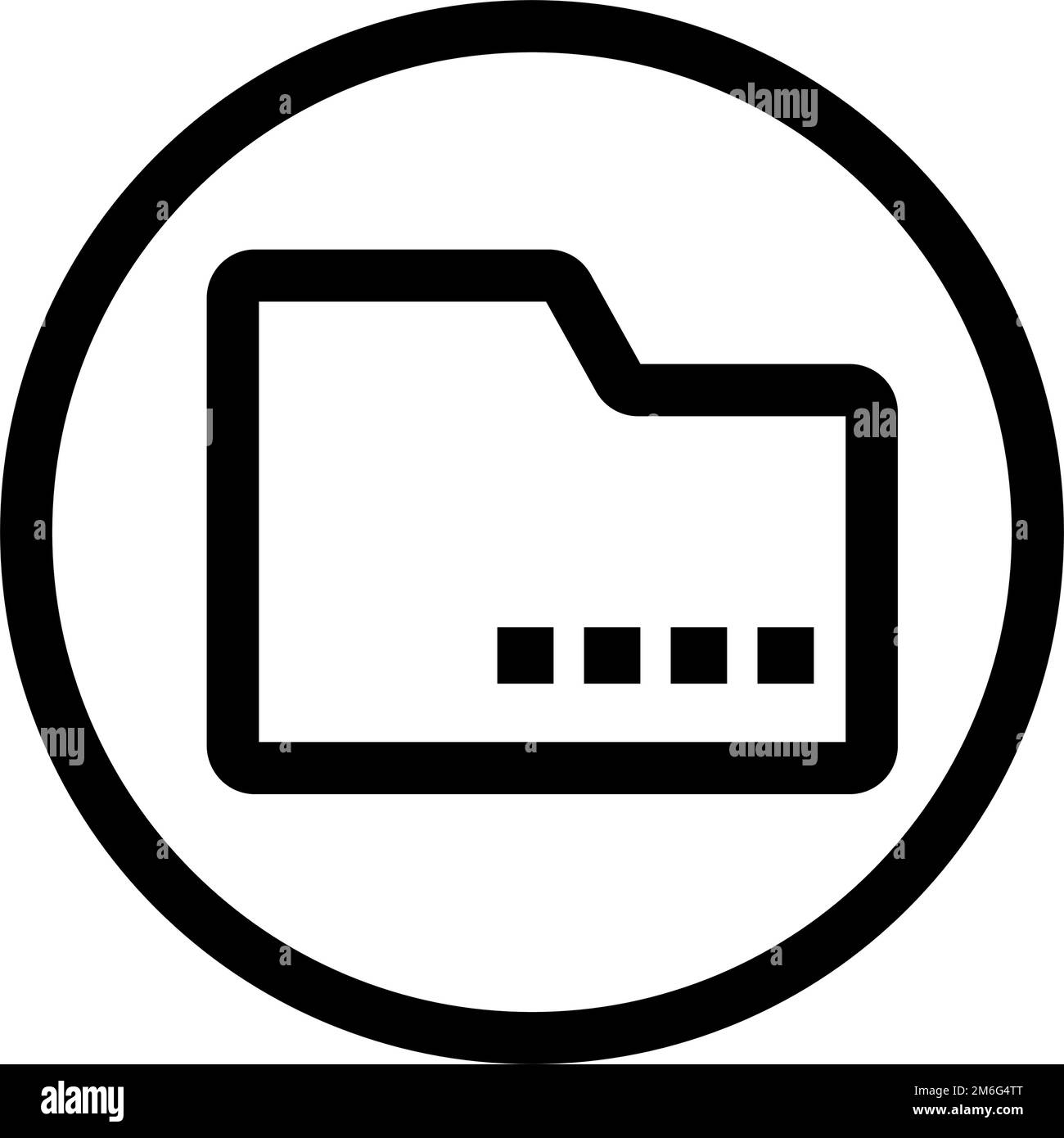 Icône de dossier rond simple. Vecteur modifiable. Illustration de Vecteur