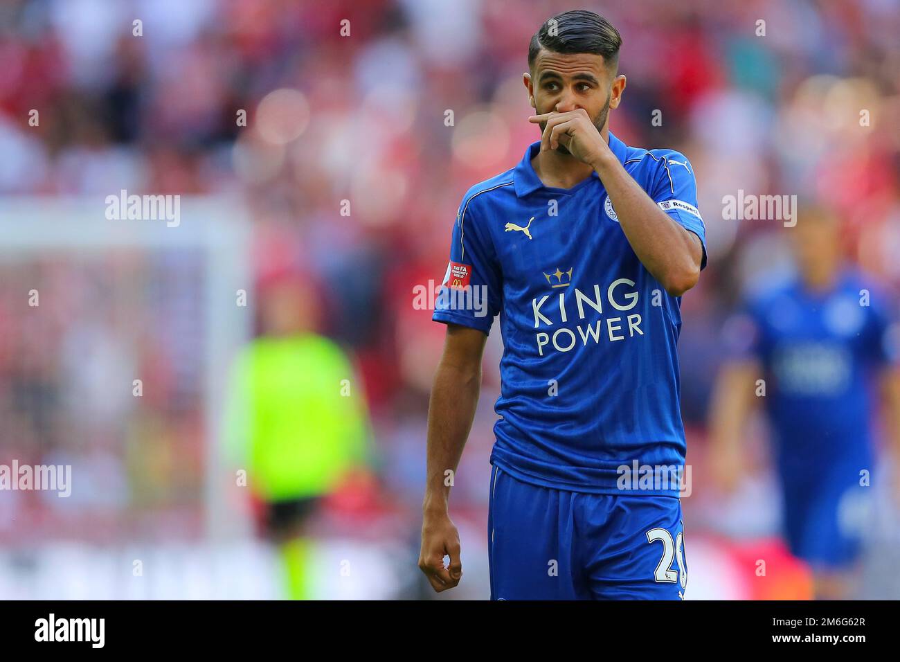 Riyad Mahrez de Leicester City - Leicester City / Manchester United, FA Community Shield, Wembley Stadium, Londres - 7th août 2016 Banque D'Images