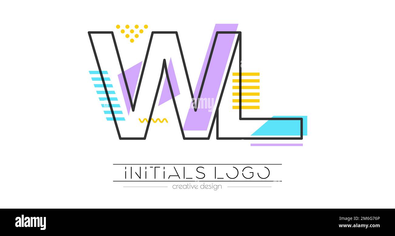 Lettres W et L. fusion de deux lettres. Initiales logo ou symbole d'abréviation. Illustration vectorielle pour la conception créative et les idées créatives Illustration de Vecteur