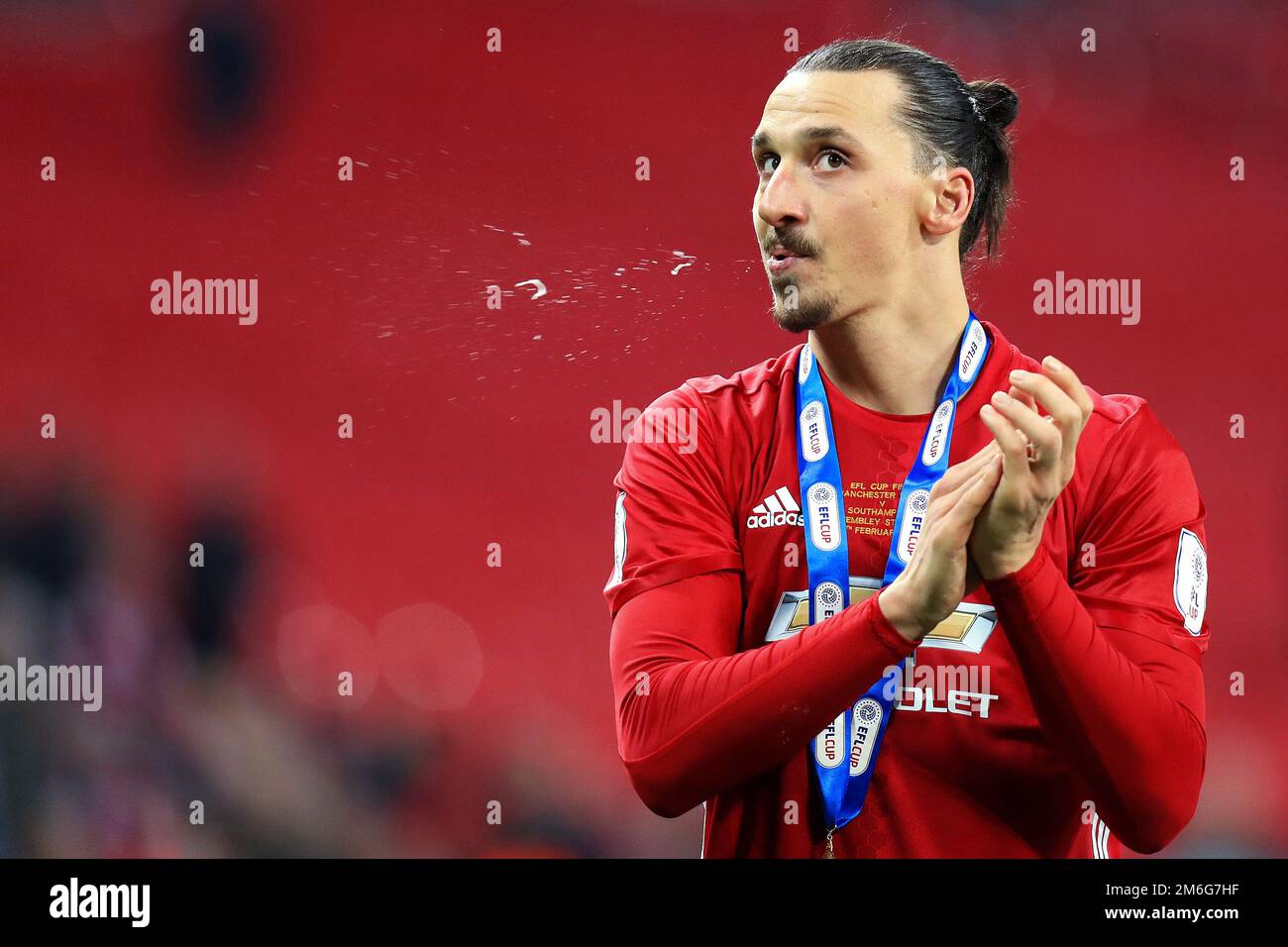 Zlatan Ibrahimovic de Manchester Utd - Manchester United contre Southampton, finale de la coupe EFL, stade Wembley, Londres - 26th février 2017. Banque D'Images