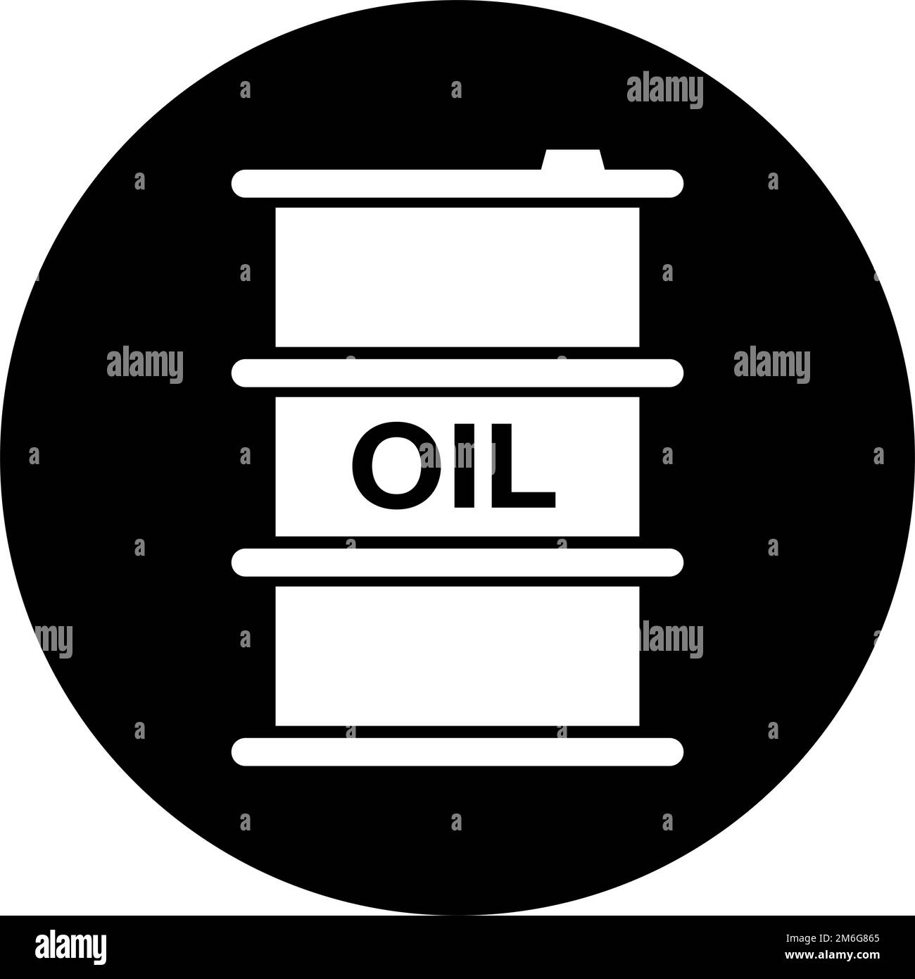 Icône de tambour d'huile rond. Stockage du carburant. Vecteur modifiable. Illustration de Vecteur