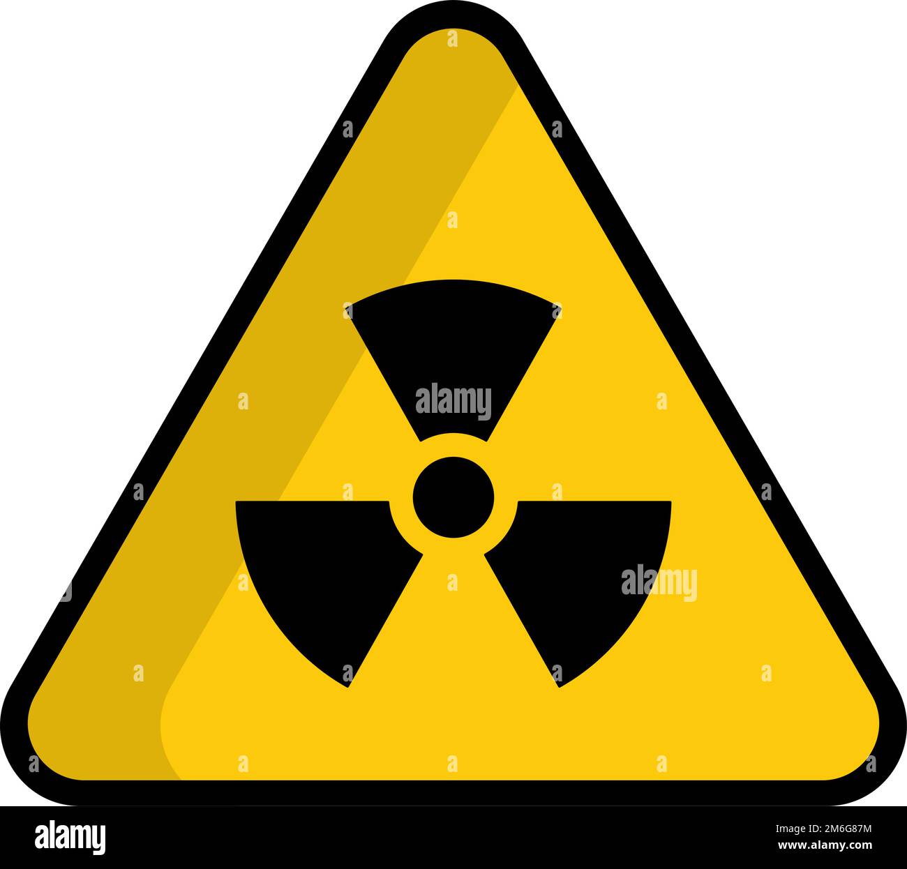 Signe radioactif. Icône nucléaire. Vecteur modifiable. Illustration de Vecteur
