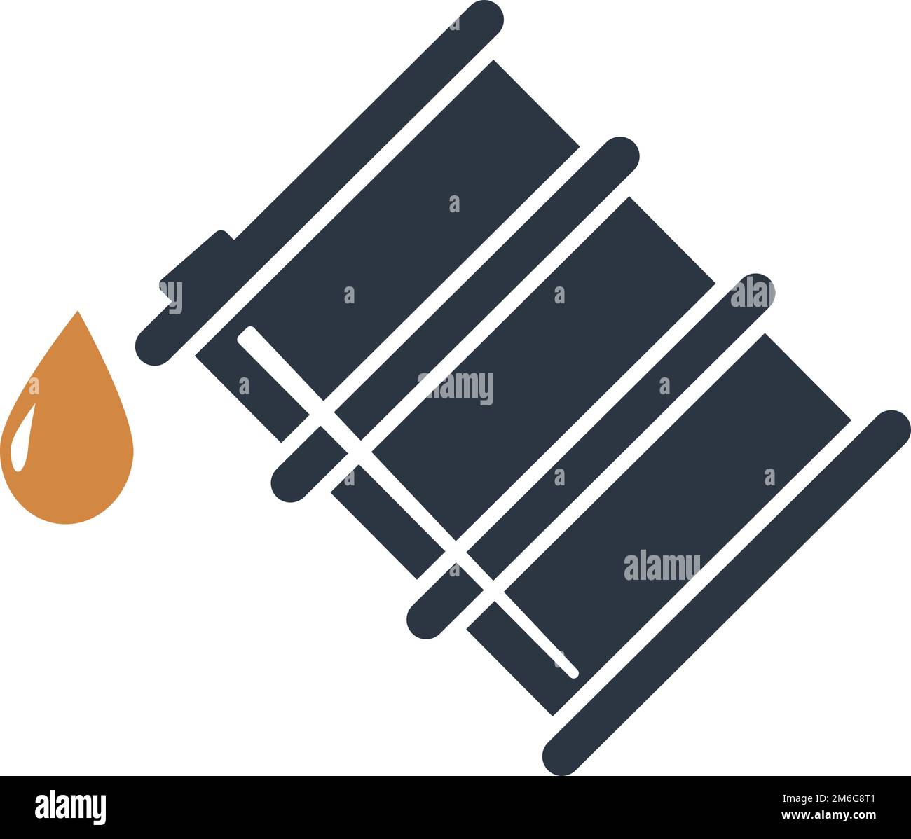 Icône de tambour pour verser du pétrole brut. Pétrole et kérosène. Vecteur modifiable. Illustration de Vecteur