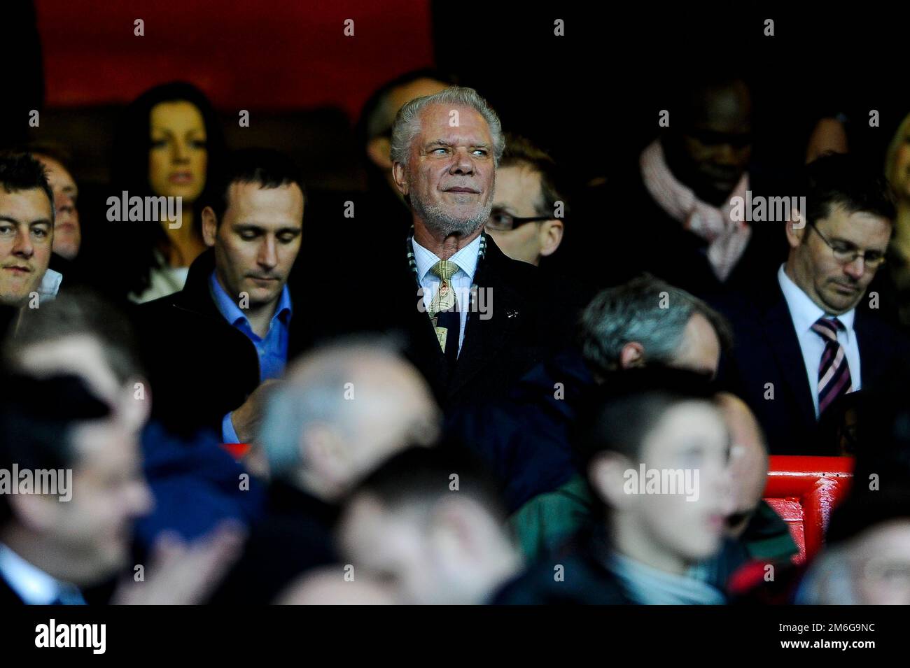 Bristol, Royaume-Uni. 17th avril 2012. David Gold, le président du West Ham, est à la veille de la première moitié du match de football du npower Championship entre Bristol City et West Ham United au stade Ashton Gate. Crédit : action plus Sports/Alamy Live News Banque D'Images