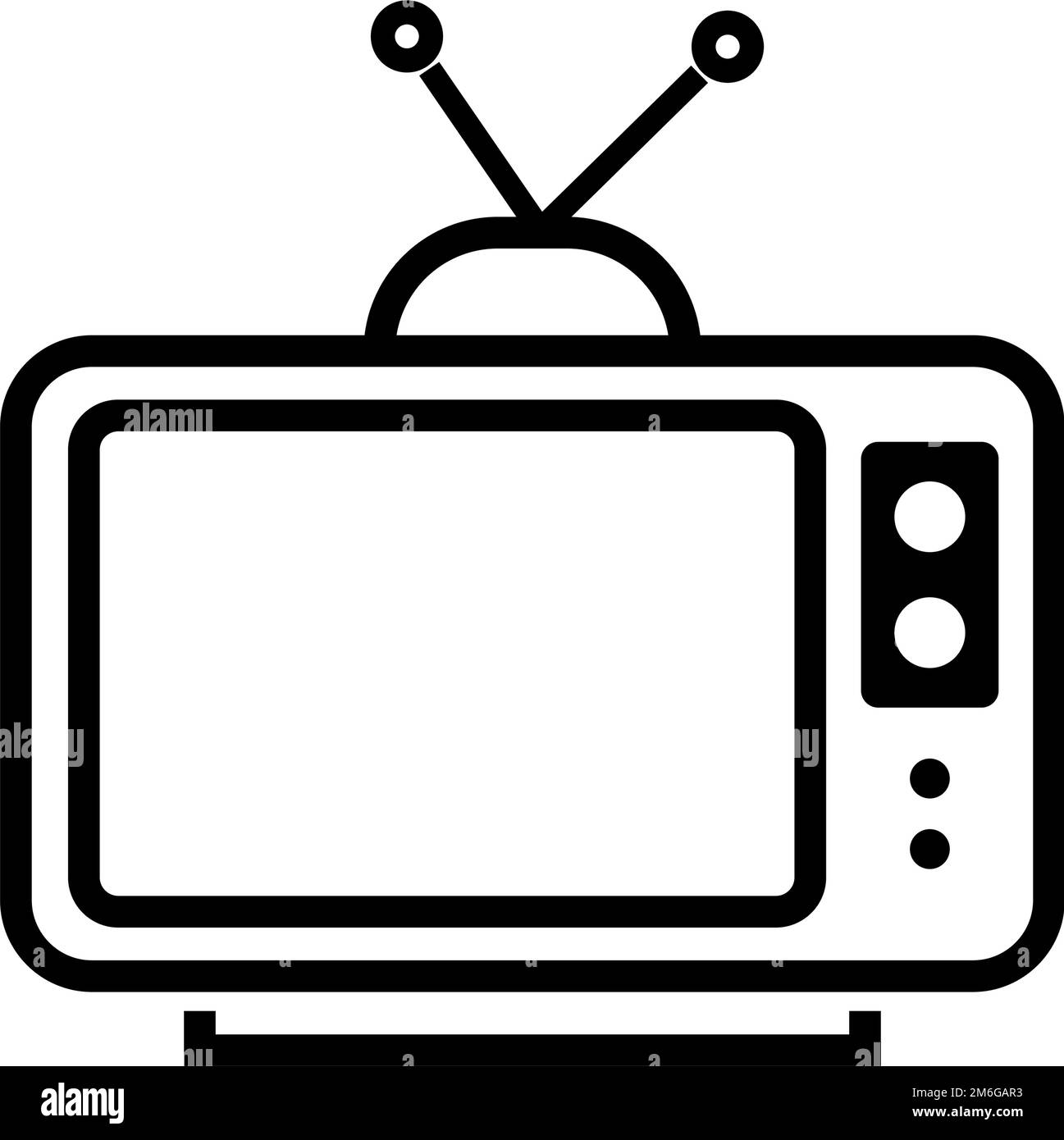 Icône simple Old TV. Télévision. Vecteur modifiable. Illustration de Vecteur