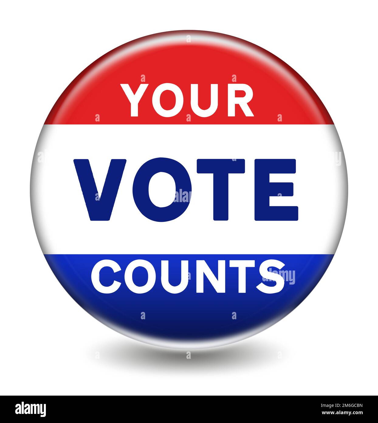 Votre vote compte - bouton de vote pour l'élection Banque D'Images