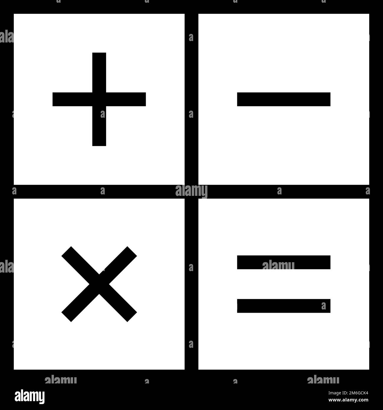 Symbole de calculatrice simple. Traitement informatique. Vecteur modifiable. Illustration de Vecteur